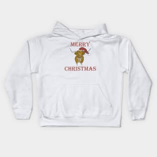 Christmas Cow Kids Hoodie